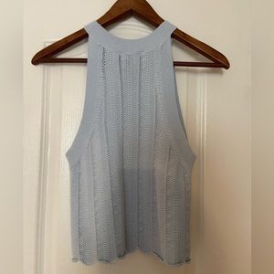 Aritzia Wilfred Crochet High Neck Tank
